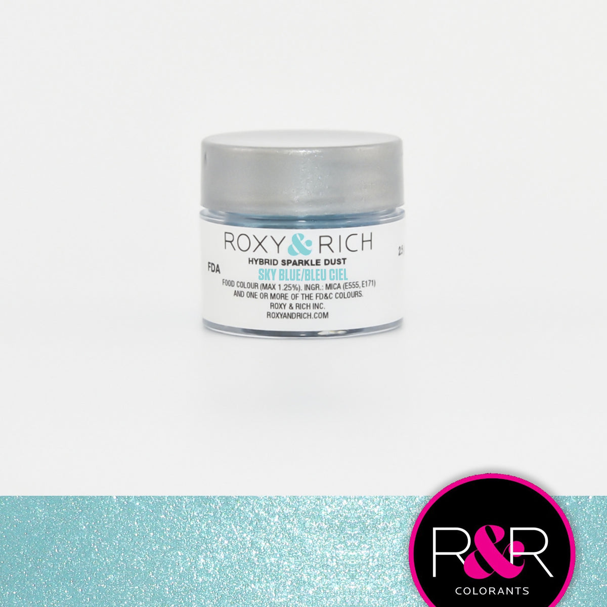 Poudre étincelante hybride Bleu Ciel - Roxy & Rich - Poudre étincelante - - La Guilde Culinaire