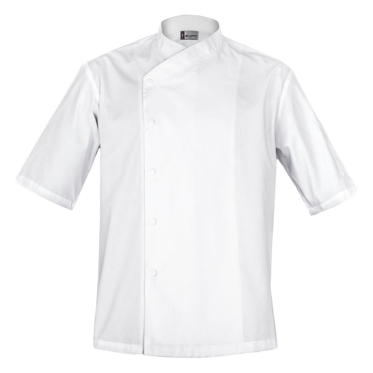 Veste de cuisine Sfax Blanc Courtes T00 - UE XS-40/42 - US 31/33 - Clement Design - Veste cuisine homme - SFAX BLANC MC T00 - La Guilde Culinaire