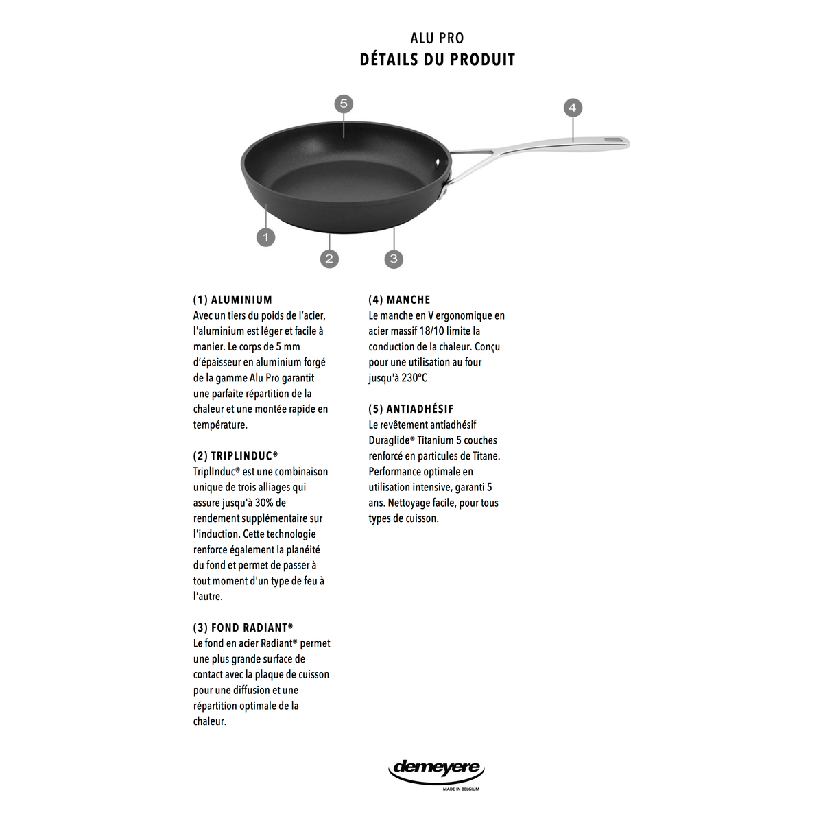 WOK ALUPRO anti-adhésive 30 cm - Demeyere - Wok - - La Guilde Culinaire