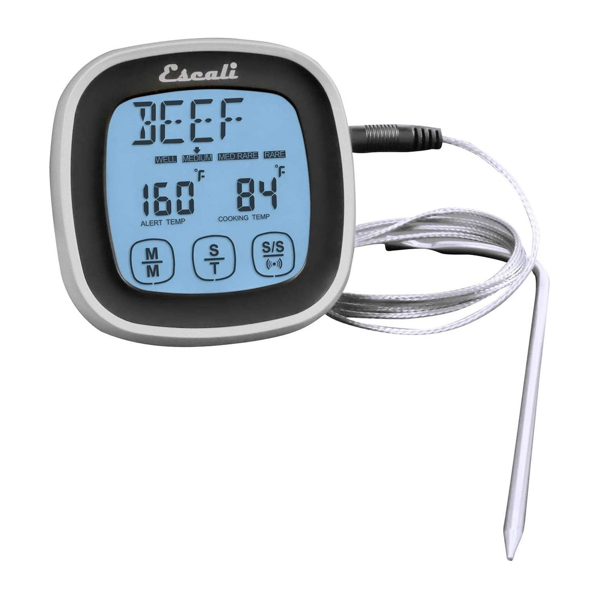 Thermomètre et minuterie à écran tactile Noir - Escali - Thermomètre de cuisine - DHR2-B - La Guilde Culinaire