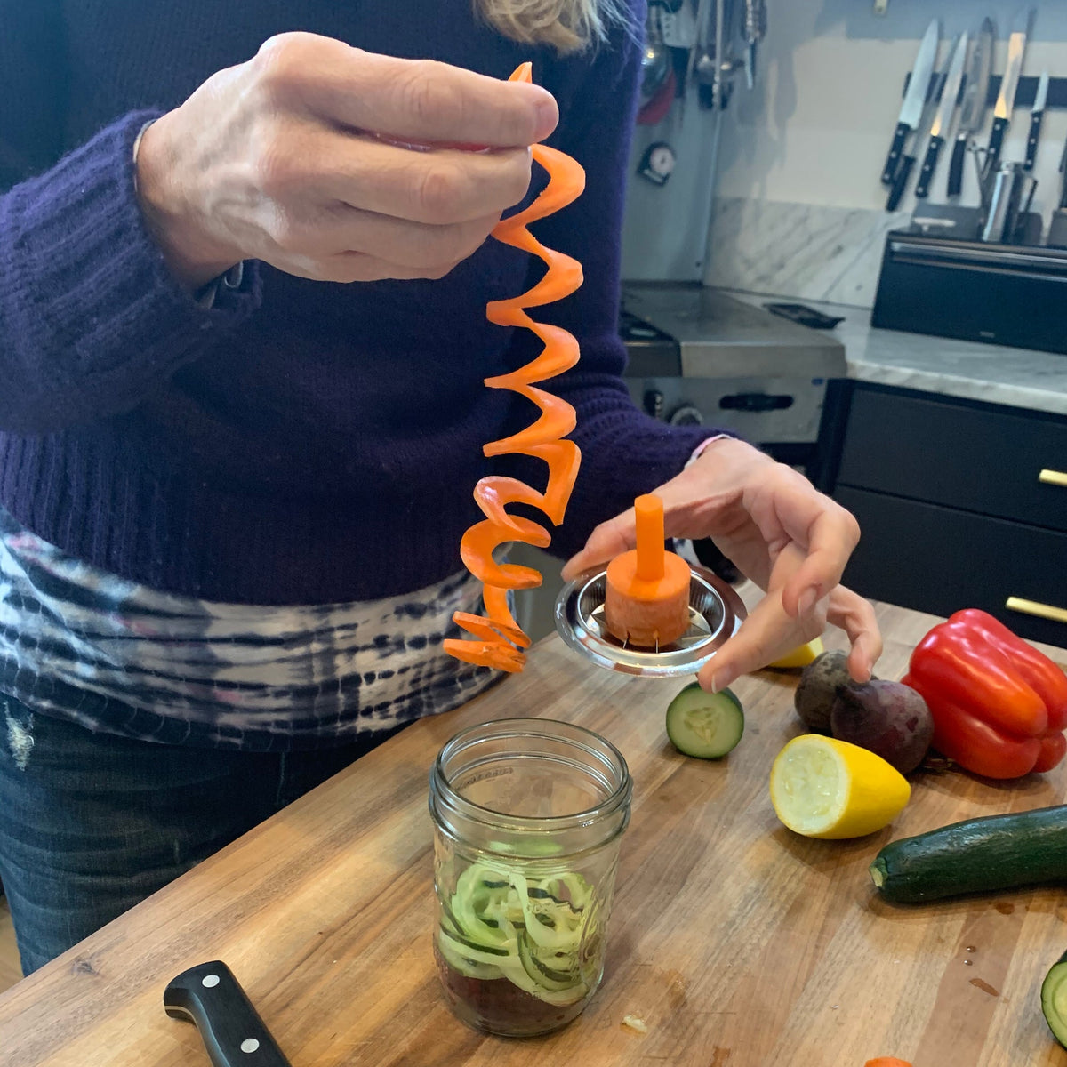 Couvercle trancheuse en spirale 3 en 1 pour pots Mason - Jarware - Pot masson - - La Guilde Culinaire