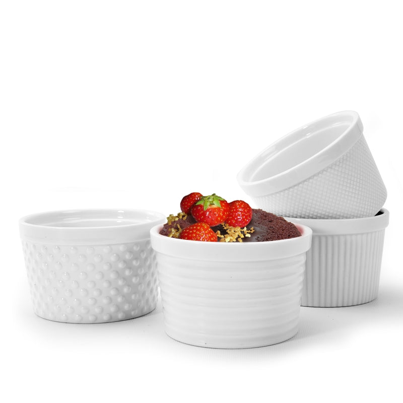 Ramequins Blanc 10 cm Diam - Bia - Ramequin et moule à soufflé - - La Guilde Culinaire