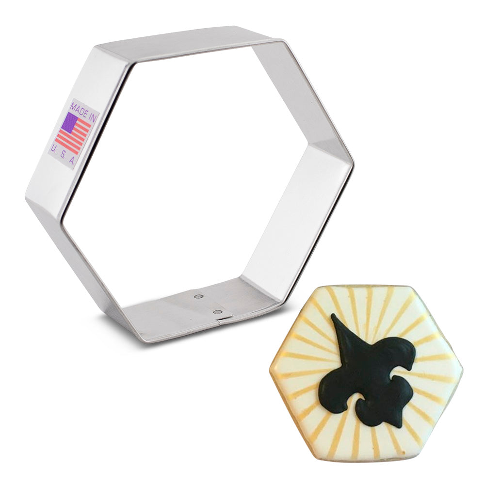 Emporte-pièce hexagonal 3"x3 1/2" - Ann Clark Cookie Cutters - Emporte-pièce - - La Guilde Culinaire