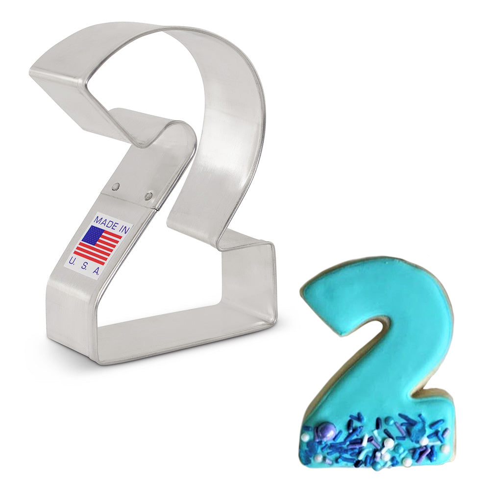 Emporte-pièce Chiffre 2 - 3 1/8" x 2 1/8" - Ann Clark Cookie Cutters - Emporte-pièce - - La Guilde Culinaire
