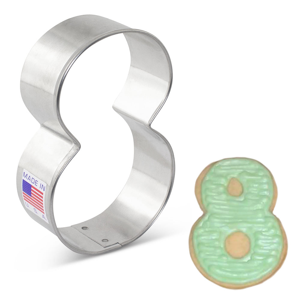 Emporte-pièce Chiffre 8 - 3 1/4" x 2 1/8" - Ann Clark Cookie Cutters - Emporte-pièce - - La Guilde Culinaire