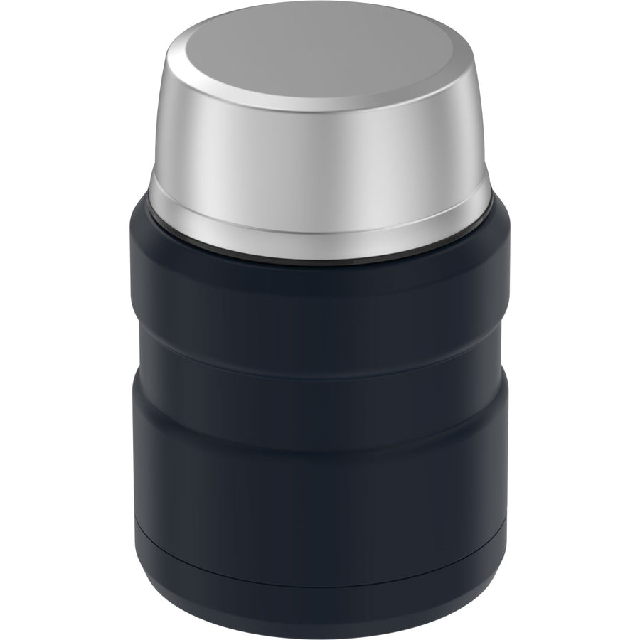 Contenant alimentaire Stainless King en acier inoxydable avec cuillère 16oz - Bleu Mat - Thermos - Contenant pour aliment - - La Guilde Culinaire