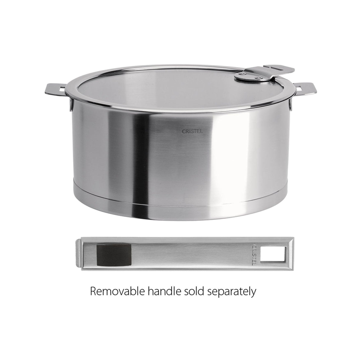Casserole avec couvercle en verre plat - STRATE - Cristel - Casserole - - La Guilde Culinaire