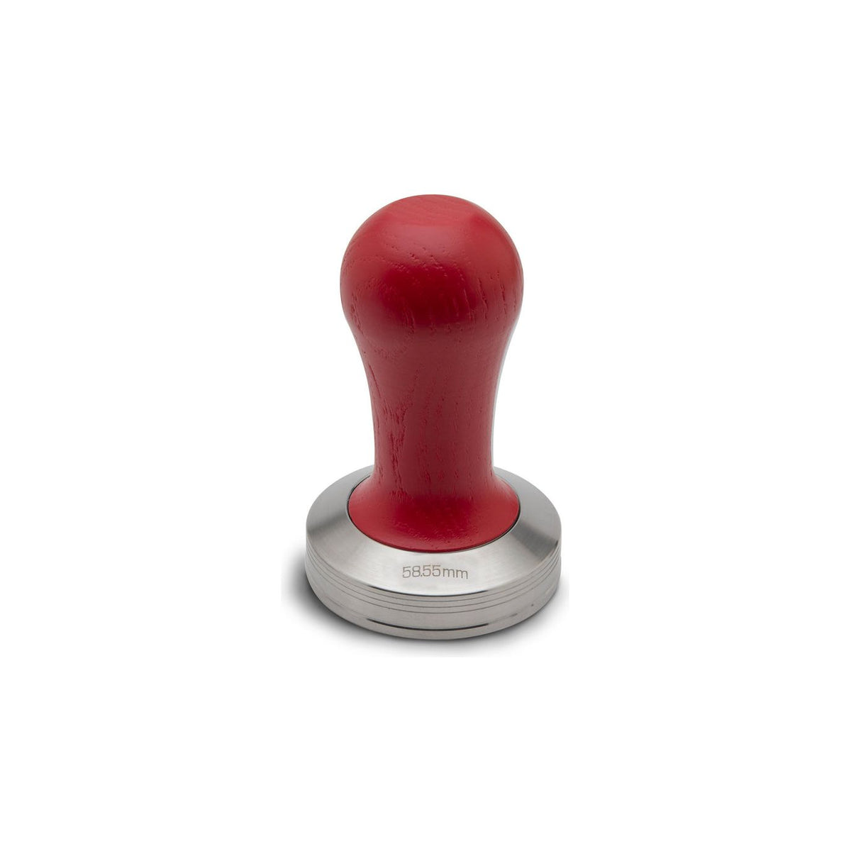 Tasseur en acier inox et manche en bois rouge LELIT 58.55mm - LELIT - Pilon à café - LEPLA481R - La Guilde Culinaire