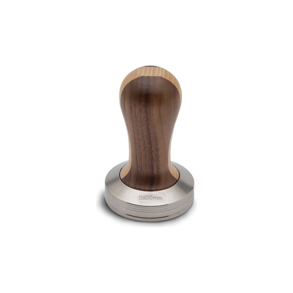 Tasseur en acier inoxydable avec manche en bois 2 couleurs et petit rebord LELIT ! 58.55mm - LELIT - Pilon à café - LEPLA481W - La Guilde Culinaire