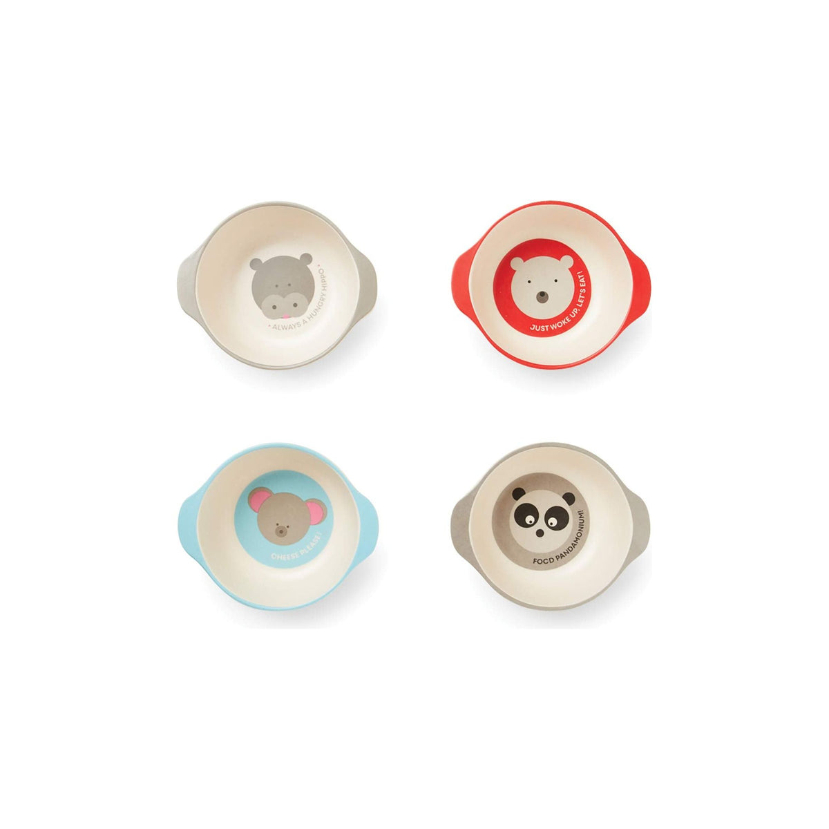 RED ROVER Ensemble de 4 bols en bambou avec animaux - Fox Run - Bol - - La Guilde Culinaire