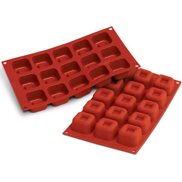 Moule en silicone Savarins Carrés moyen - SilikoMart - Moule à gâteaux - - La Guilde Culinaire