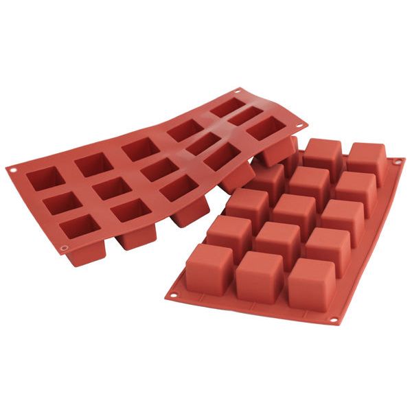 Moule en silicone 15 petit cubes - SilikoMart - Moule à gâteaux - - La Guilde Culinaire