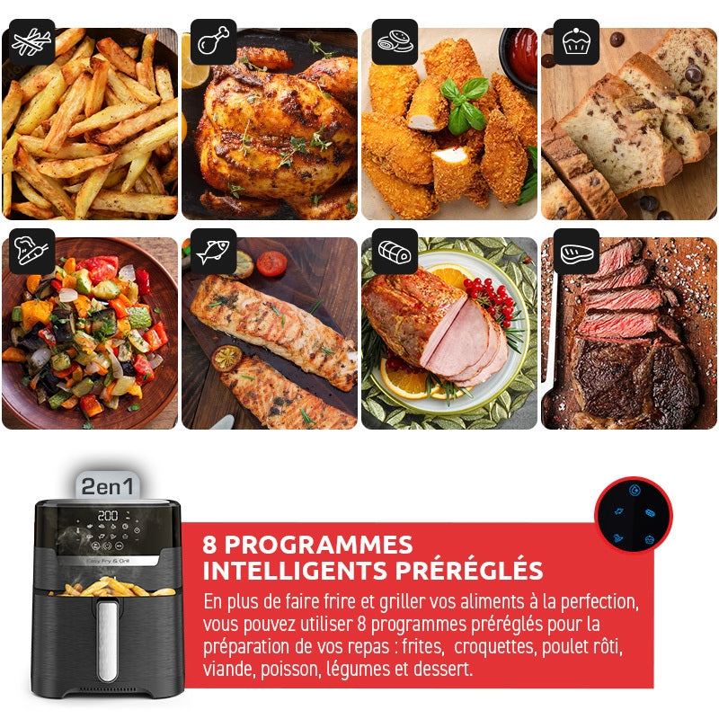 Friteuse à Air Easy Fry & Gril Precision 2-en-1 avec Technologie Extra Crispy (4.2L) - T-fal - Air fryer - - La Guilde Culinaire