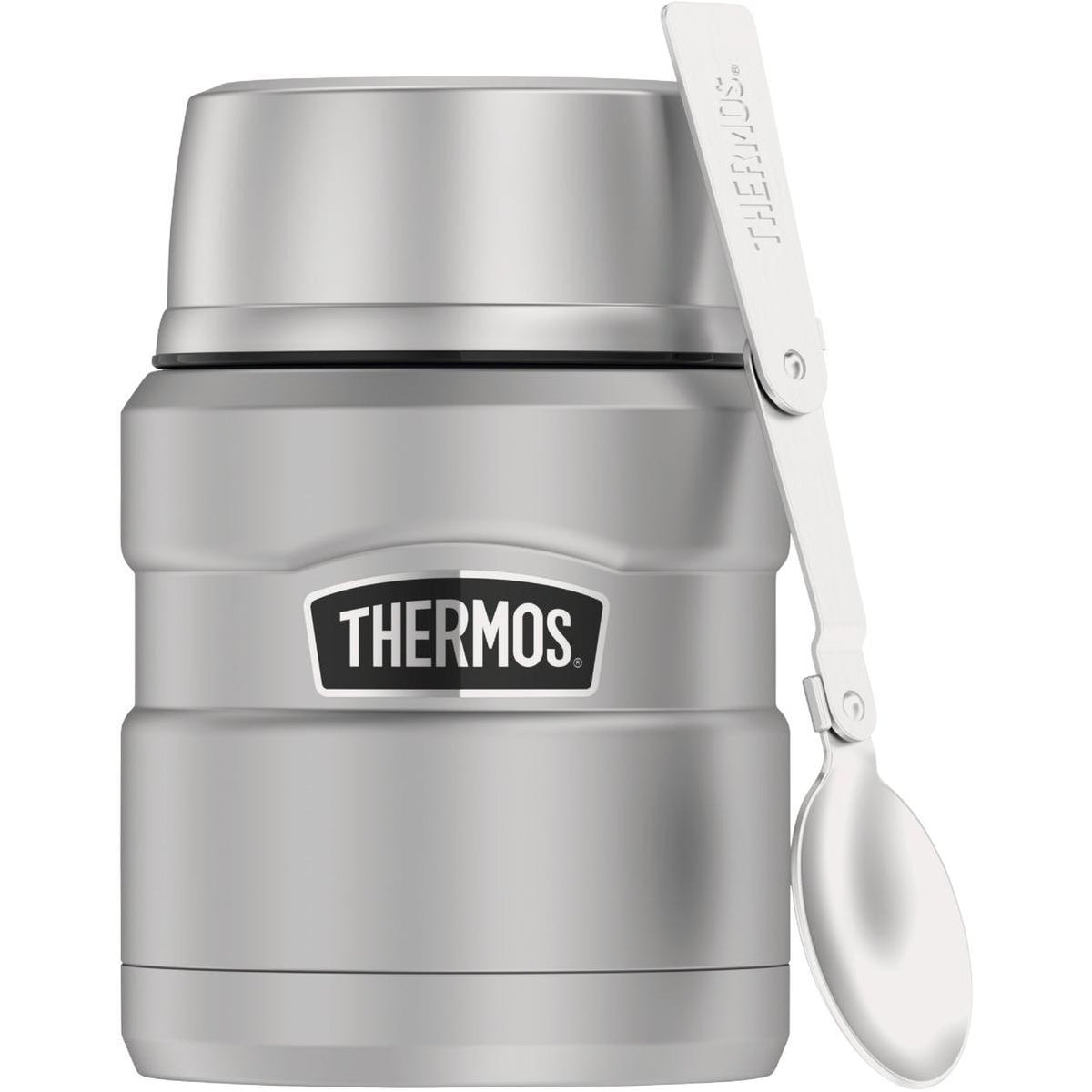 Contenant alimentaire avec cuillère en acier inoxydable KING 470 ml (16oz) - Thermos - Contenant pour aliment - - La Guilde Culinaire