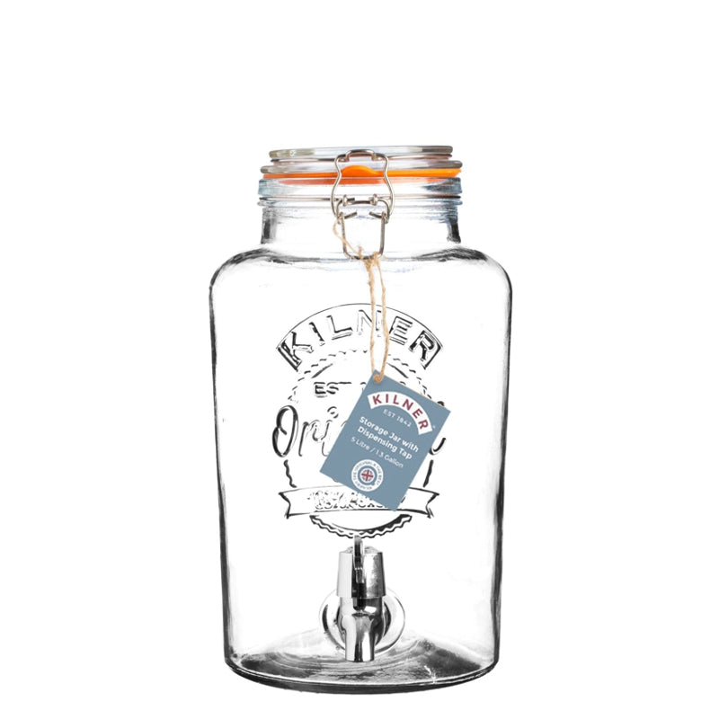 Distributeur de boissons à clip - 5L    - Kilner - Distributeur à boisson -  - La Guilde Culinaire