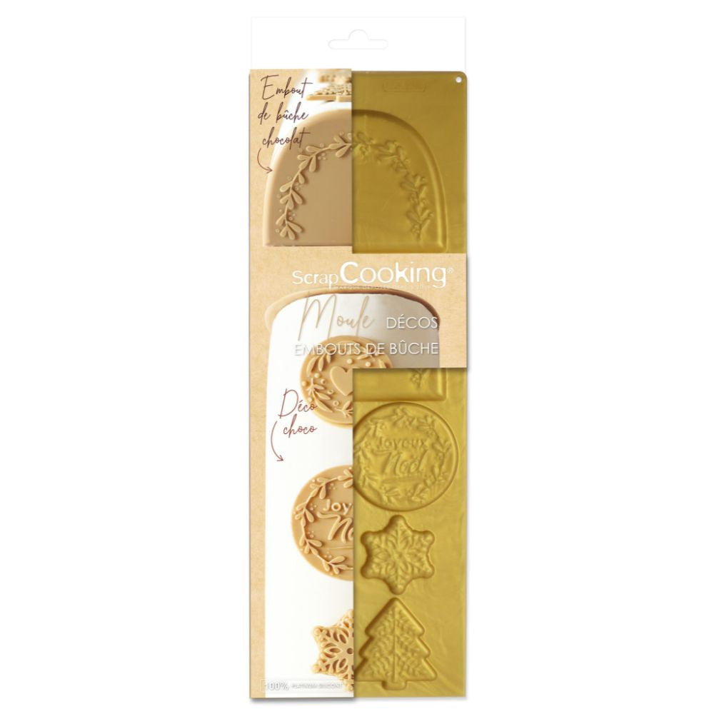 Moule silicone décoration embout de bûche - Scrapcooking - Tapis de pâtisserie - - La Guilde Culinaire