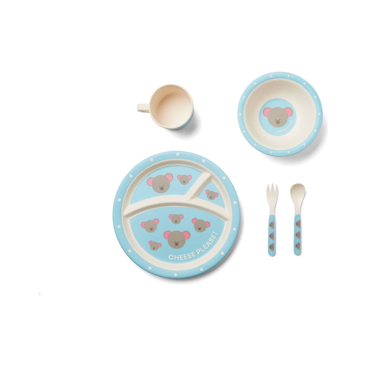 Ensemble à diner, Design de la souris, 5 pièces,  bleu Red Rover    - Red Rover - Accessoire -  - La Guilde Culinaire