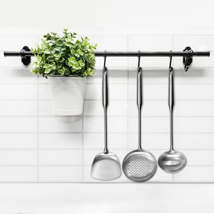 Spatule en acier inoxydable de style asiatique - Starfrit - Spatule à cuisine - - La Guilde Culinaire