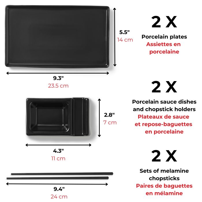 Ensemble pour sushi 8 pièce Gourmet Bistro - Gourmet - Bol - - La Guilde Culinaire
