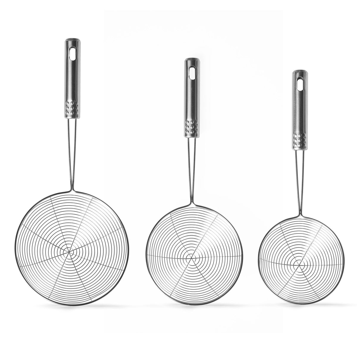 Ensemble de 3 passoires en acier inoxydable de style asiatique - Starfrit - Passoire et écumoire - - La Guilde Culinaire