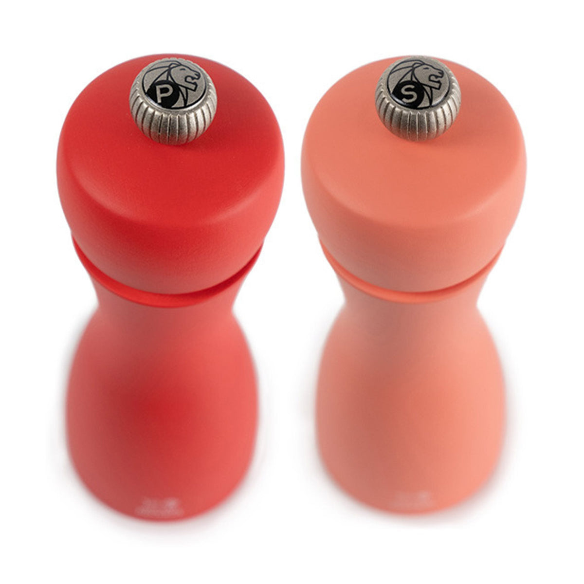 Duo de moulins à poivre et à sel manuels en bois 15 cm - "Tahiti Feu"    - Peugeot - Moulin à poivre, sel, et épices -  - La Guilde Culinaire