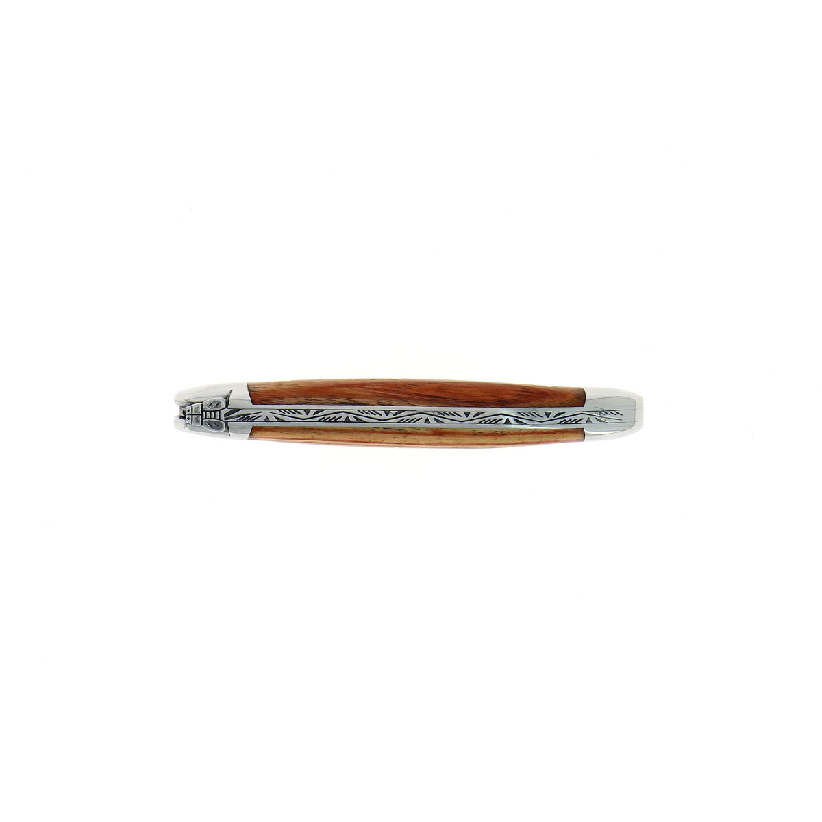 Couteau pliant 11 cm, manche en bois, mitre inox brillant – Laguiole - Laguiole - Couteau de poche - - La Guilde Culinaire