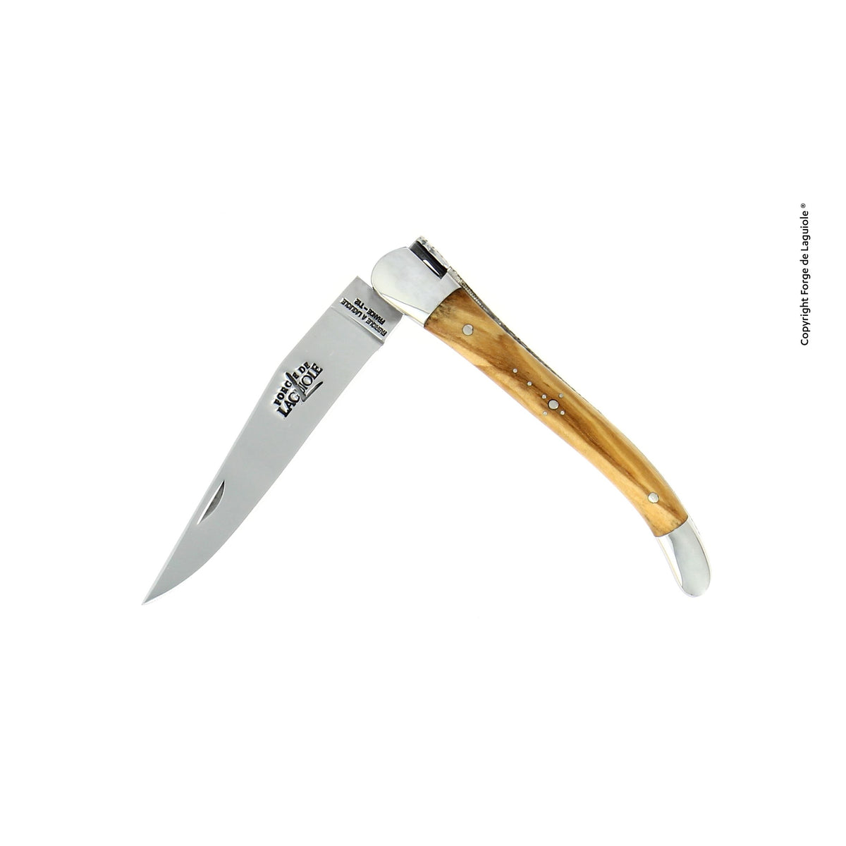 Couteau pliant 9 cm, mitres inox brillant – Laguiole Olivier - Laguiole - Couteau de poche - 00003974 - 129 IN OL BRI - La Guilde Culinaire