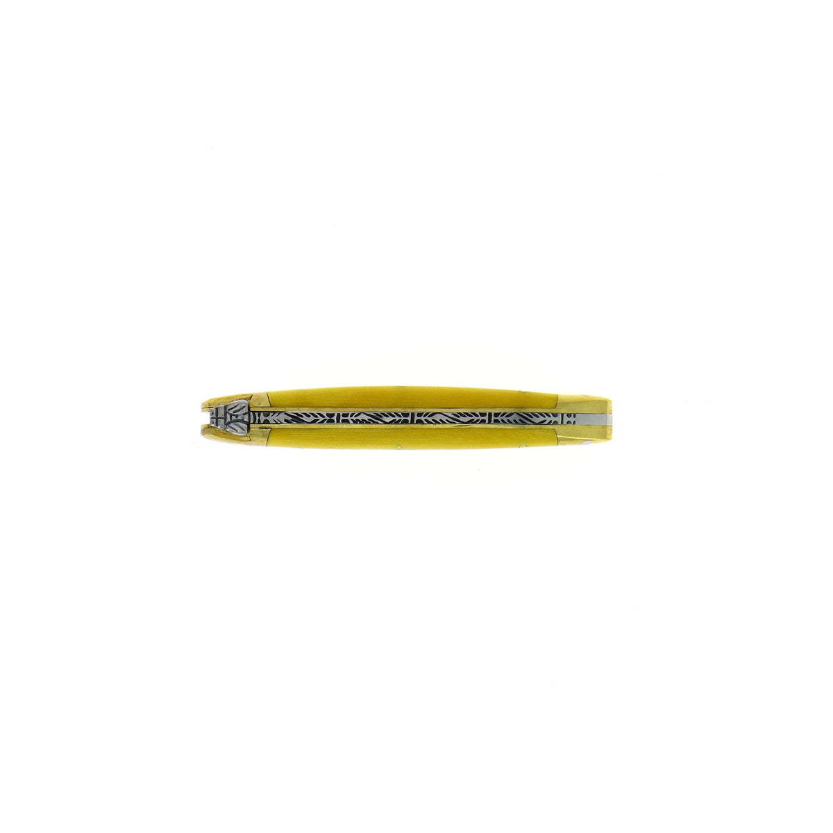 Couteau pliant 9 cm Tissu compressé, mitre Laiton – Laguiole - Laguiole - Couteau de poche - - La Guilde Culinaire