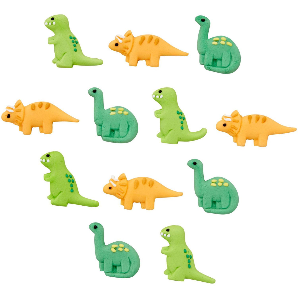 Décorations en glaçage royal - Dinosaures, 12 pièces - Wilton - Décors sucrés - - La Guilde Culinaire