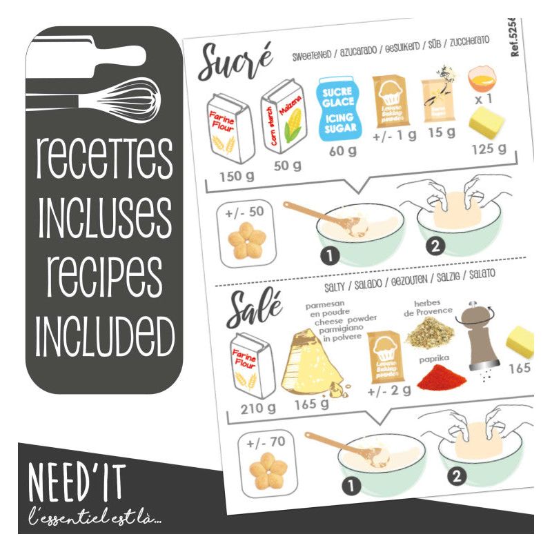 Presse à biscuits Need'it    - Scrapcooking - Douille et poche -  - La Guilde Culinaire