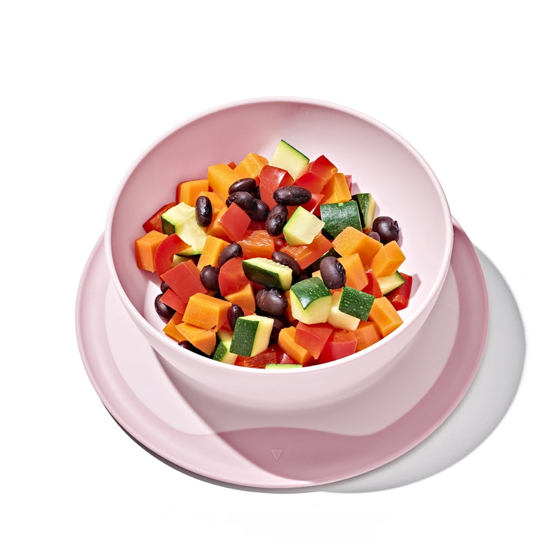 Bol à ventouse - 6m+ Rose pâle - OXO TOT - Bol - 61160800 - La Guilde Culinaire