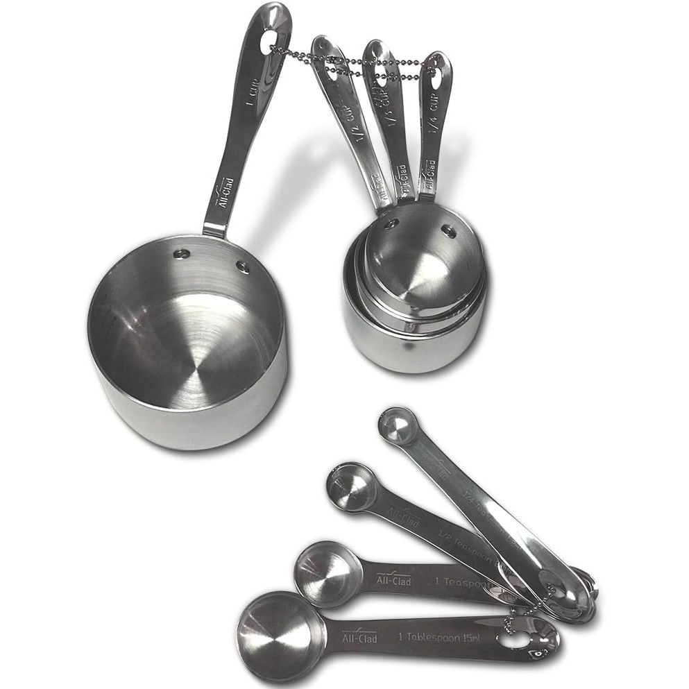 Ensemble de 8 tasses et cuillères à mesurer - All-Clad - Tasse & Cuillère à mesurer - - La Guilde Culinaire