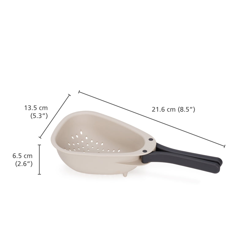 Mini passoire blanche Droplet avec poignée pliable - Joseph Joseph - Passoire et écumoire - - La Guilde Culinaire