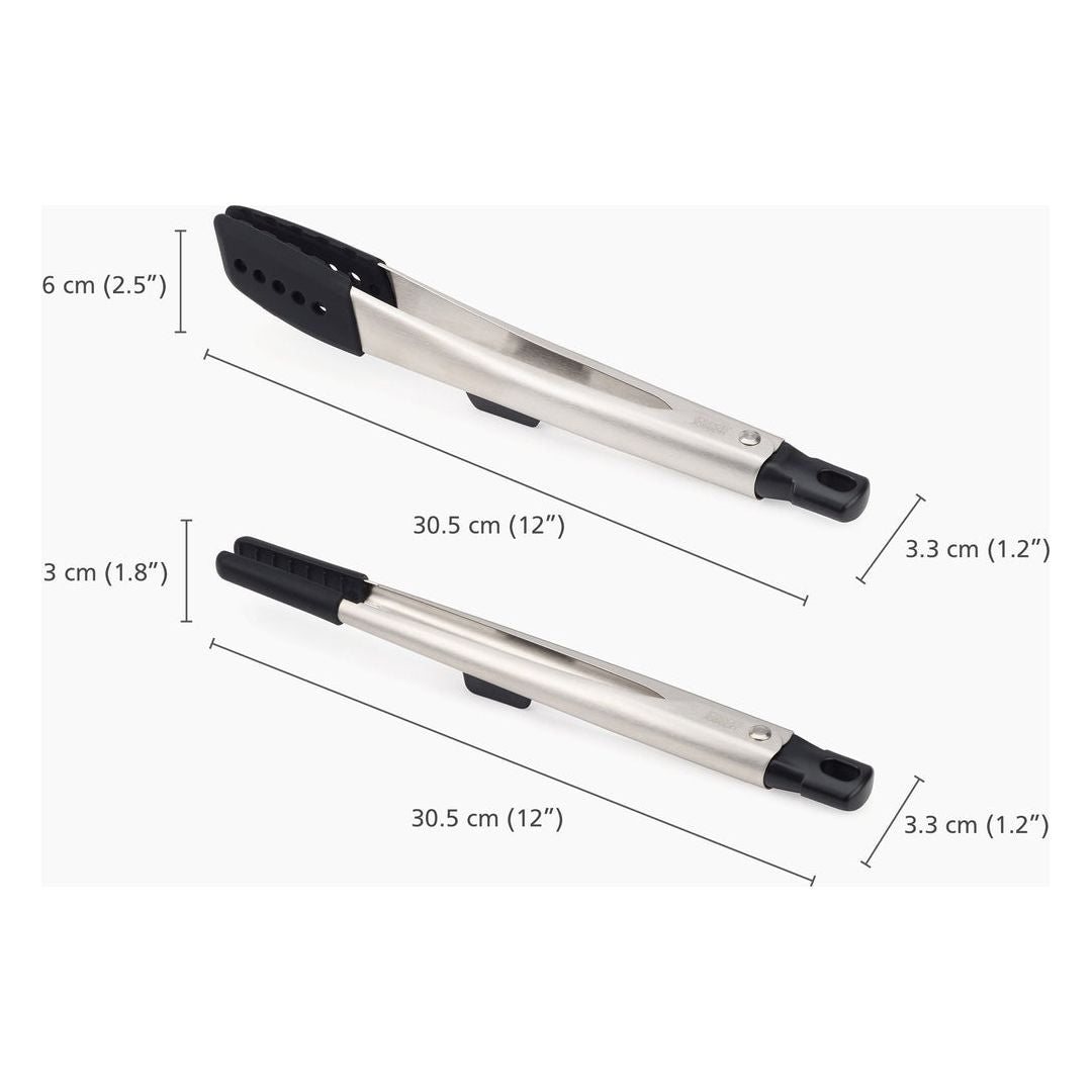 Ensemble de 2 pinces Elevate Fusion    - Joseph Joseph - Pince de cuisine -  - La Guilde Culinaire