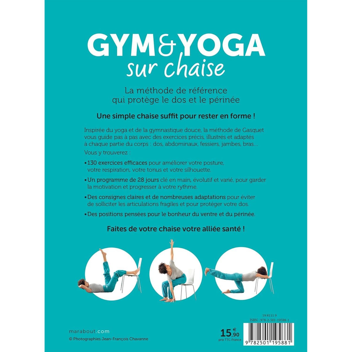 Gym et yoga sur chaise - Marabout - Livre - - La Guilde Culinaire