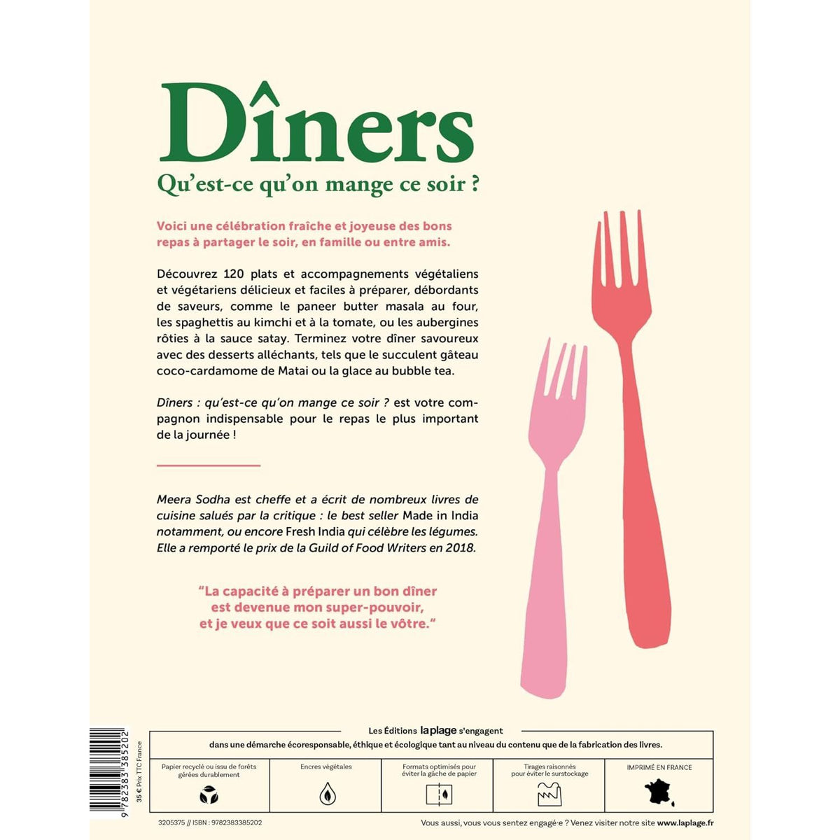 Dîners - Qu'est ce qu'on mange ce soir ? - La Plage Ed. - Livre de cuisine - - La Guilde Culinaire