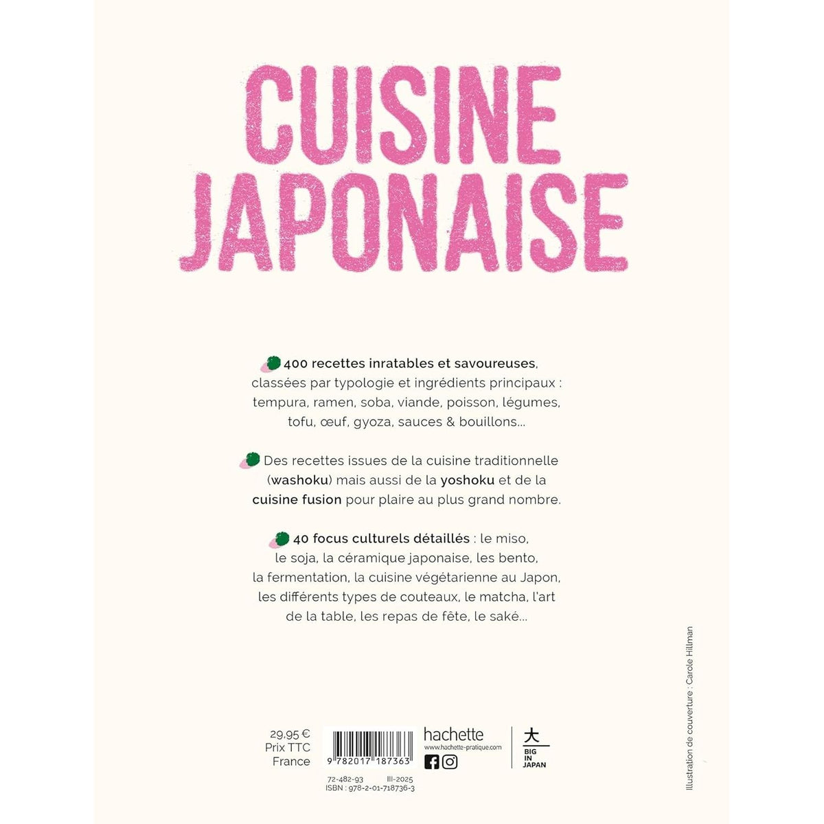 Mon grand livre de cuisine japonaise - Hachette Ed. - Livre de cuisine - - La Guilde Culinaire