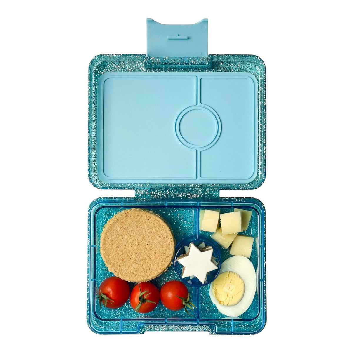Yumbox Snack - Boîte à Lunch Bento de Petite Taille Bleu sarcelle scintillant pailleté - Yumbox - Boîte à repas - TTSN202409 - La Guilde Culinaire