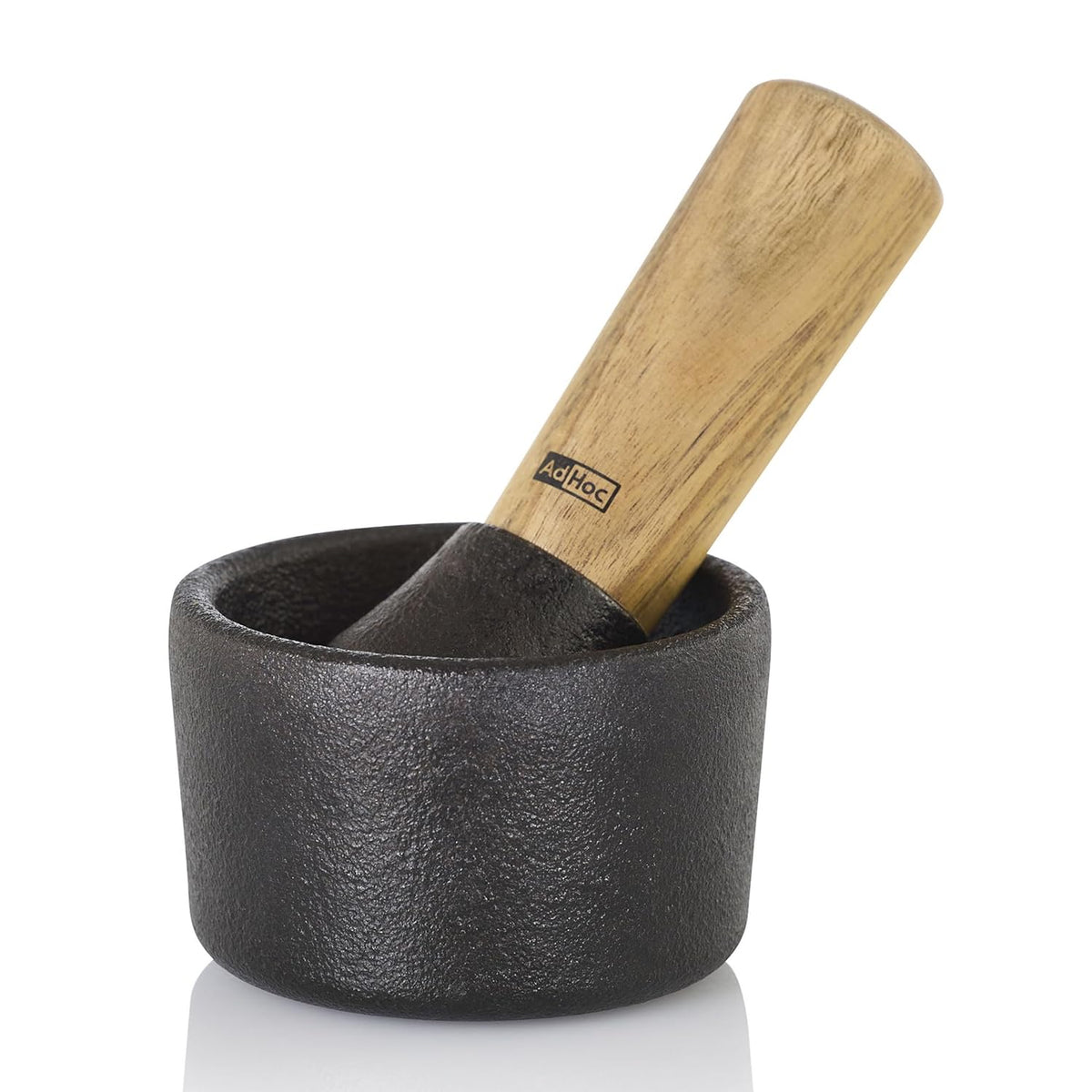 Mortier Camo.8 en fonte et bois d'acacia - AdHoc - Mortier et pilon - - La Guilde Culinaire