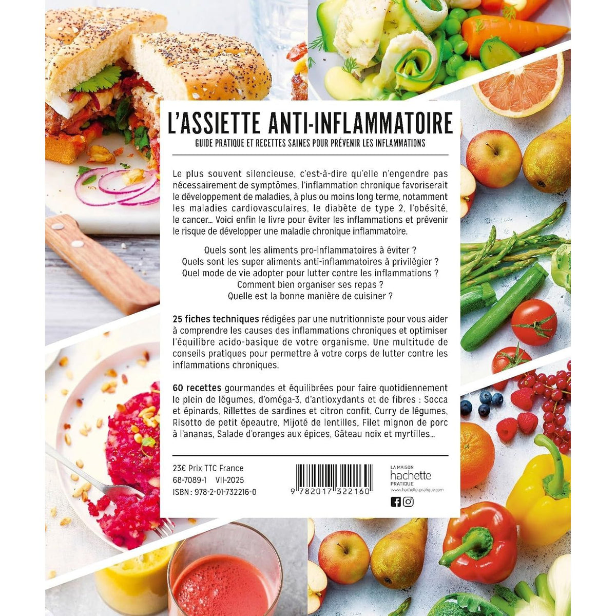 L'Assiette anti-inflammatoire - Hachette Ed. - Livre de cuisine - - La Guilde Culinaire