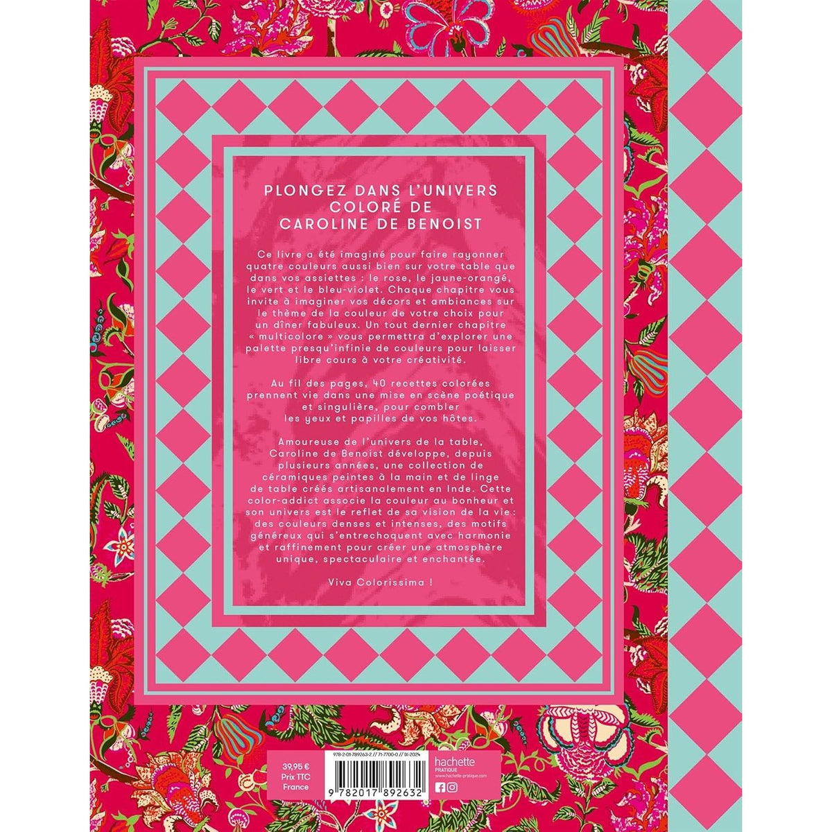Colorissima : Dîners en couleurs - Hachette Ed. - Livre de cuisine - - La Guilde Culinaire