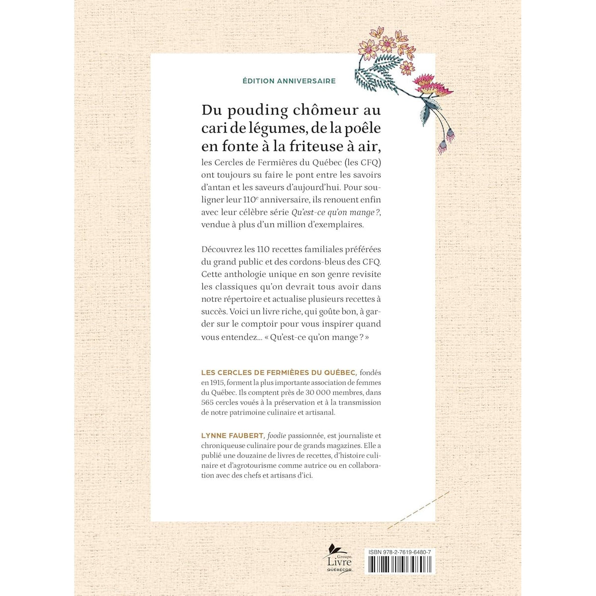 Qu'est-ce qu'on mange? : Le meilleur des cercles de fermières du Québec - De L'Homme Ed. - Livre de cuisine - - La Guilde Culinaire