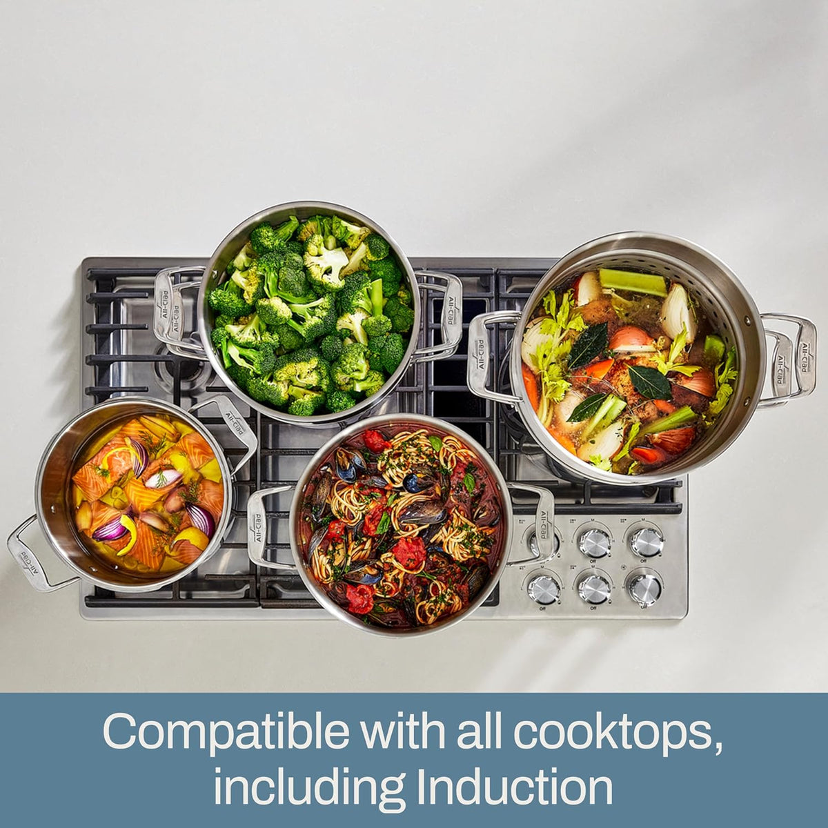 All-Clad 12L Multipot avec insert & couvercle - All-Clad - Batterie de cuisine - - La Guilde Culinaire