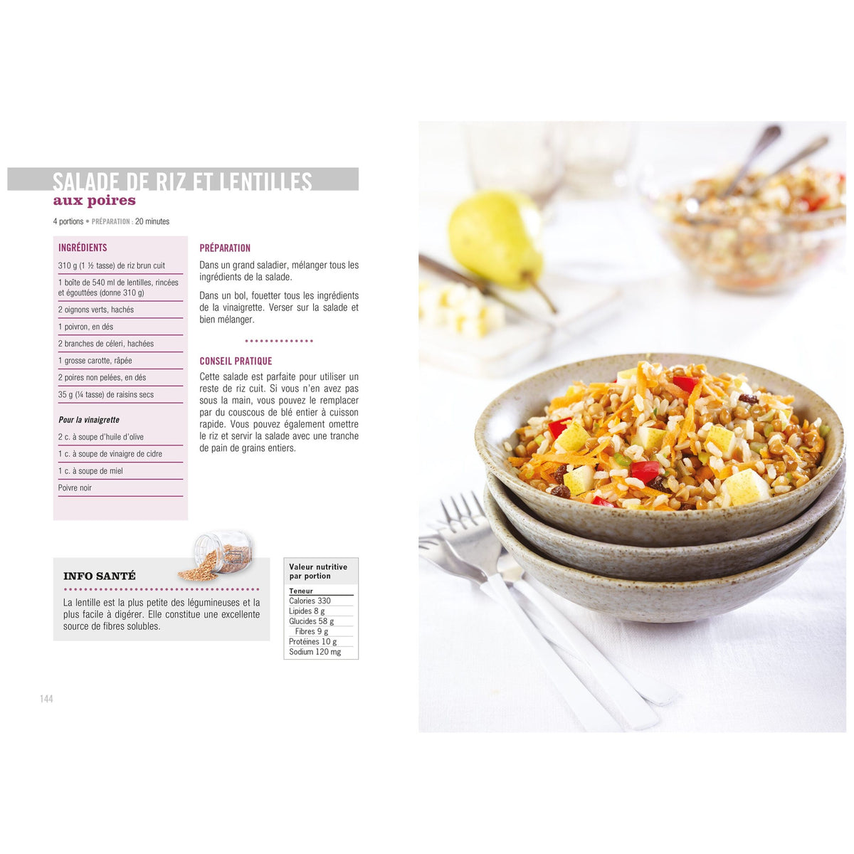 Savoir quoi manger – Santé rénale    - Modus Vivendi Ed. - Livre de cuisine -  - La Guilde Culinaire