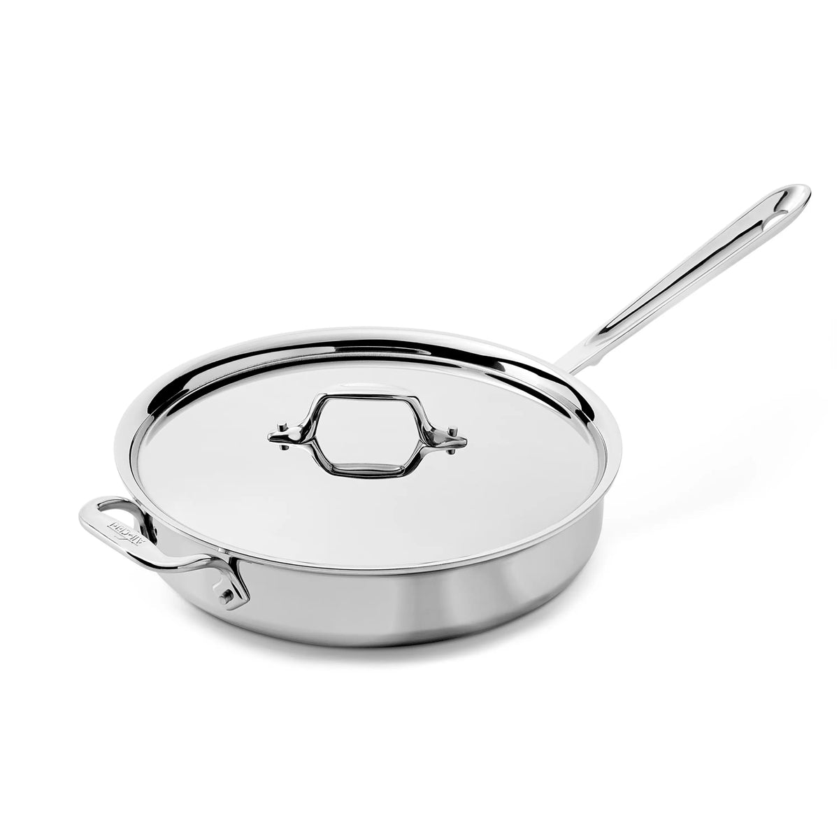 Sauteuse en acier inoxydable D3 avec couvercle 3 quart - All-Clad - Poêle à frire - 8701004414 - La Guilde Culinaire