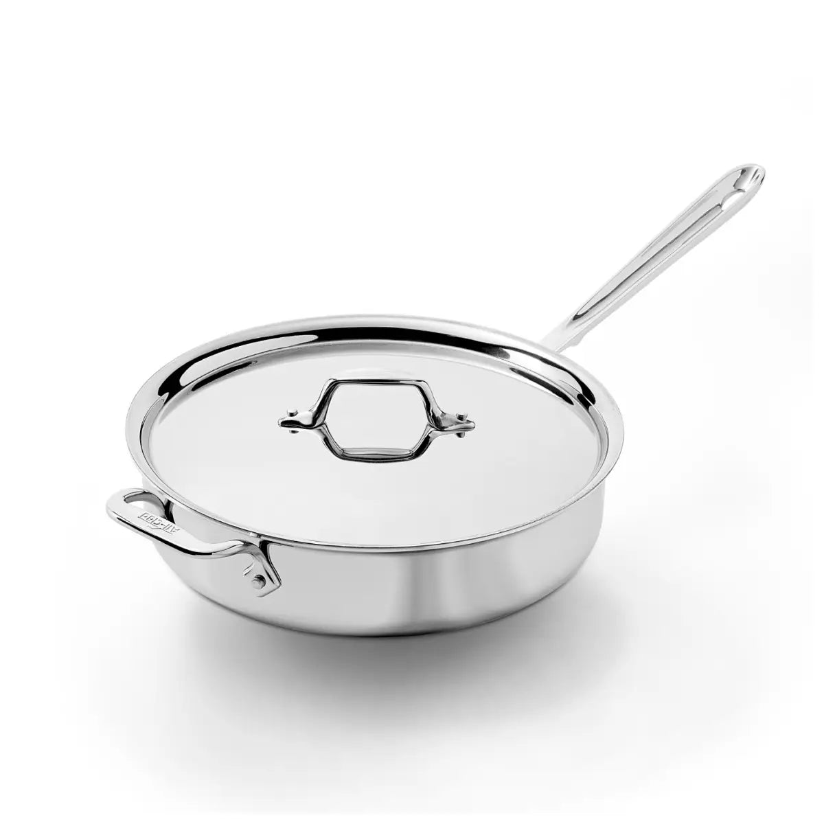 Sauteuse en acier inoxydable D3 avec couvercle 4 quart - All-Clad - Poêle à frire - 8701004421 - La Guilde Culinaire