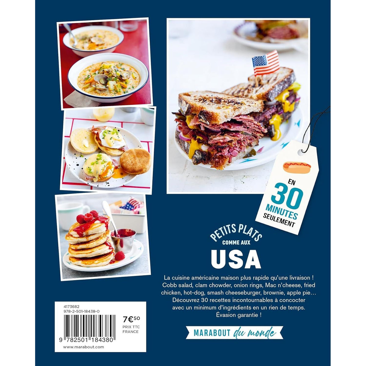 Petits plats comme aux USA    - Marabout - Livre de cuisine -  - La Guilde Culinaire