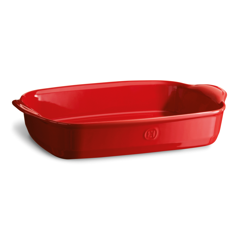 Plat à Four Rectangulaire 35X25.5cm - Emile Henry Grand Cru - Rouge   - Emile Henry - Plat de cuisson - 91349652 - La Guilde Culinaire