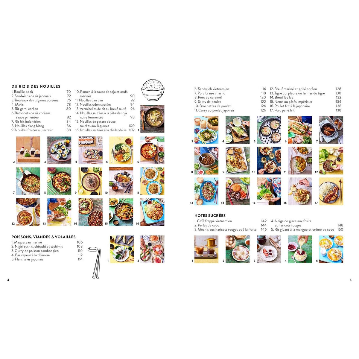 Asie : 70 recettes asiatiques pour toutes vos envies - Hachette Ed. - Livre de cuisine - - La Guilde Culinaire