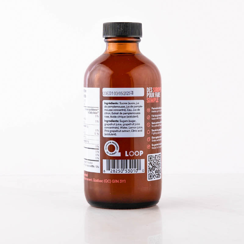 Sirop de pamplemousse 250ml    - Monsieur Cocktail - Sirop -  - La Guilde Culinaire